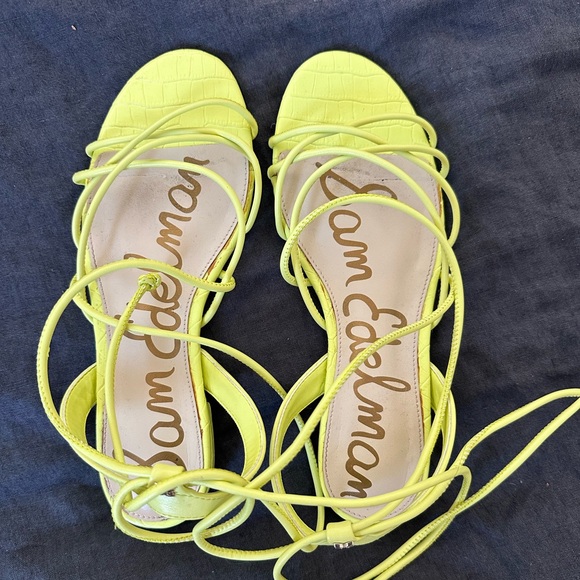 Sam Edelman Shoes - Sam Edelman chartreuse lace up sandals